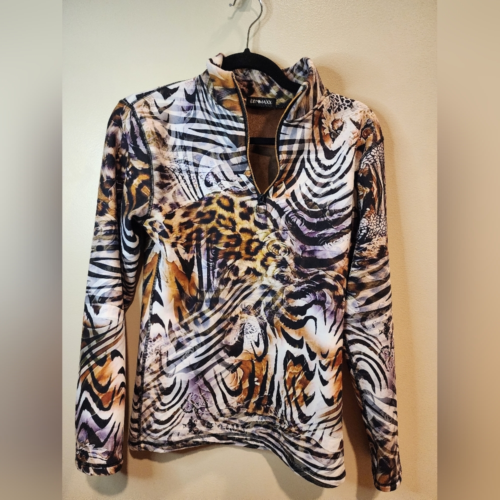 Denimaxx Leopard Print Long Sleeve Top Junglecore